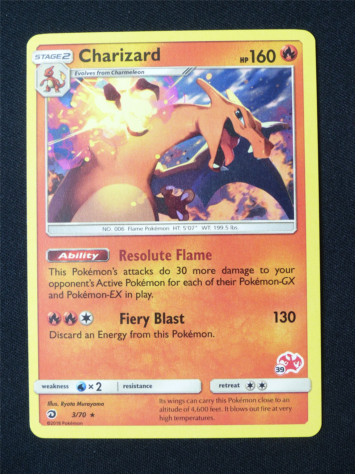 Charizard 3/70 - Pokemon Card #8XB