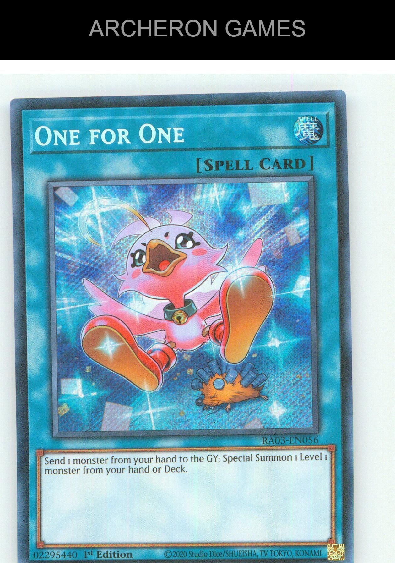 One for One (Alternate Art) (Secret Rare) SEC YUGIOH Card 1st Edition