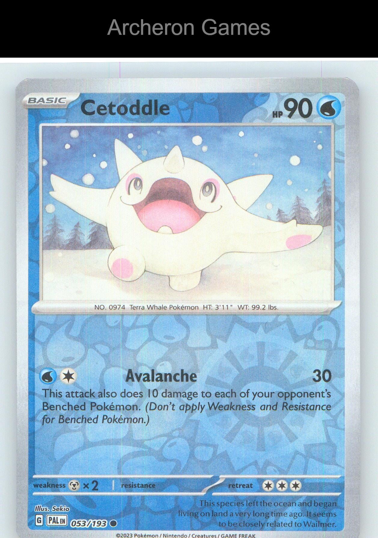 Pokemon Card Cetoddle PAL 053/193 C Paldea Evolved Reverse Holo