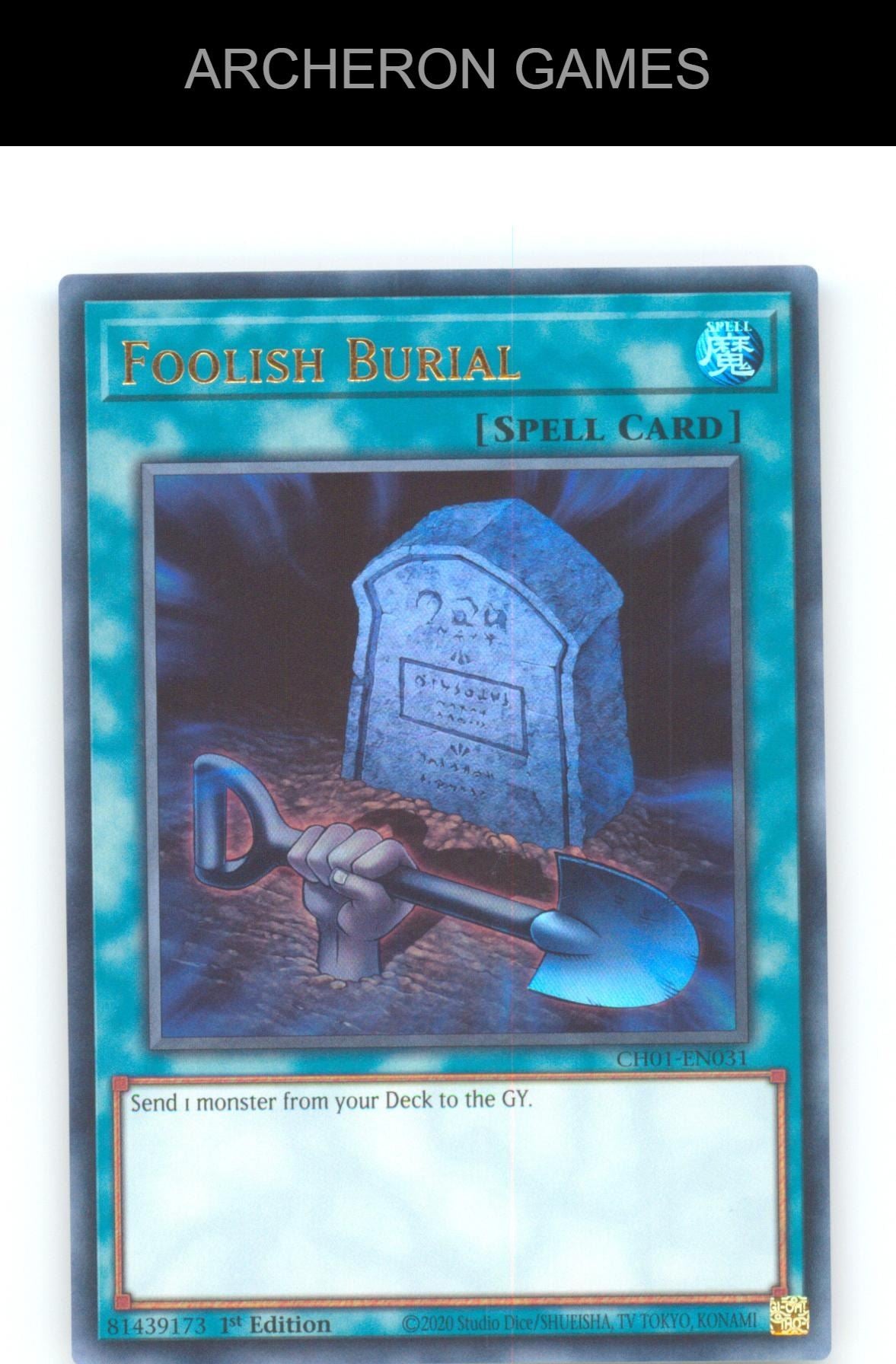 Foolish Burial Ultra Rare YUGIOH Card 1st Edition