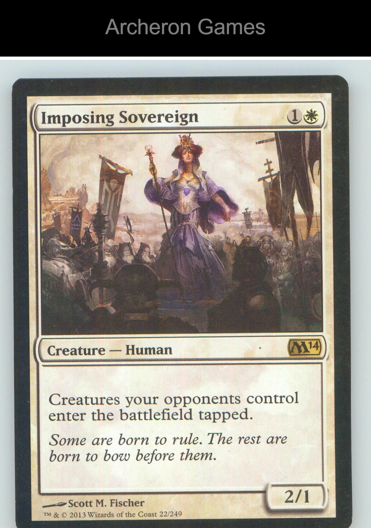 Imposing Sovereign M14 22 R MTG Card NM/EX+