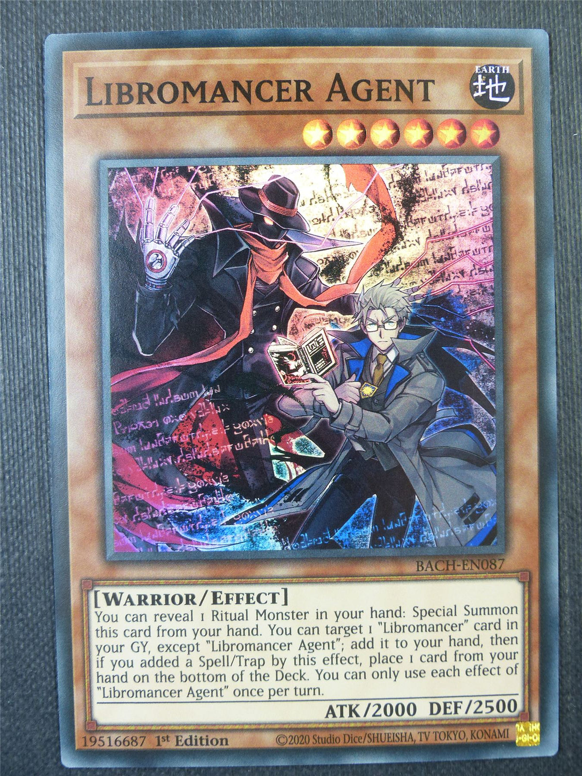 Libromancer Agent BACH Super Rare - 1st ed Yguoh Card #746