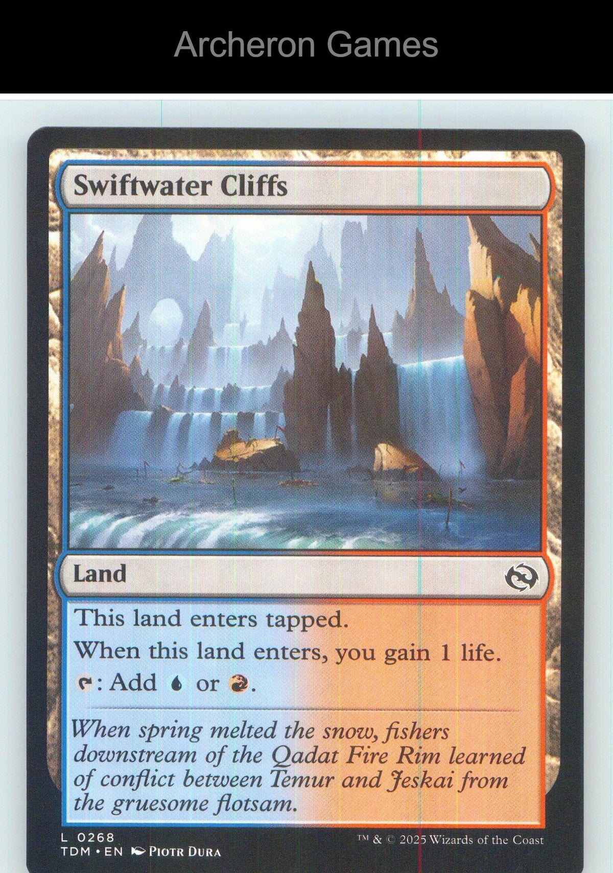 Swiftwater Cliffs TDM 268 Land MTG Card NM/EX+
