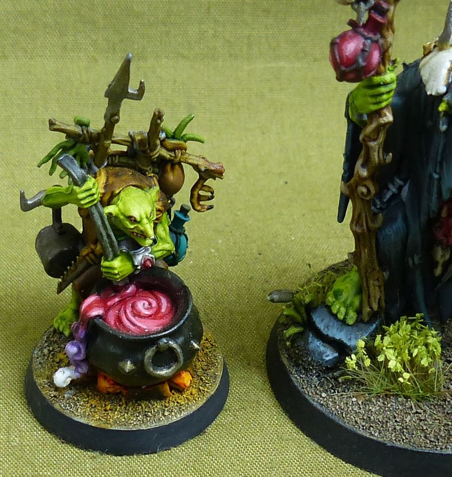 Swampcalla Shaman with Pot-grot painted - Orruk Warclans - Warhammer AoS #2P2
