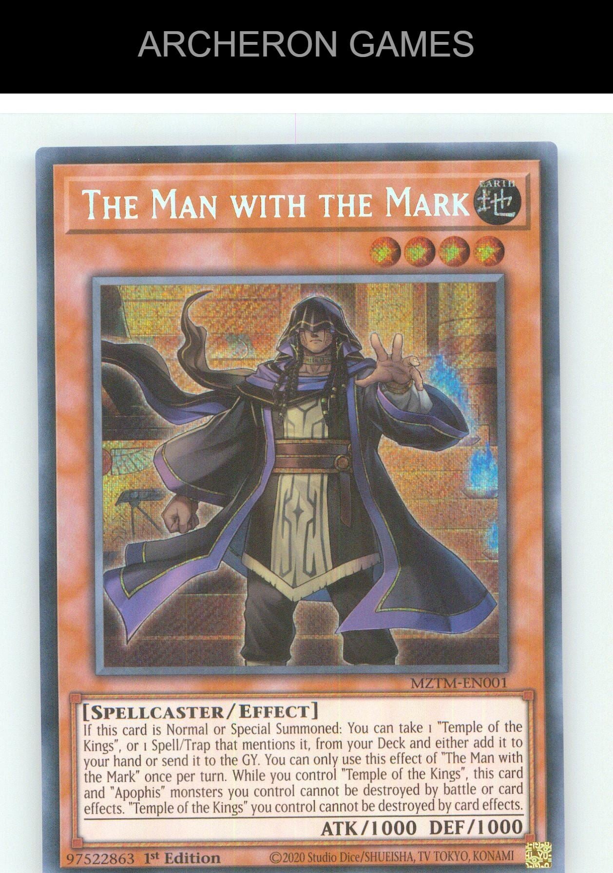 The Man with the Mark SEC YUGIOH Card 1st Edition
