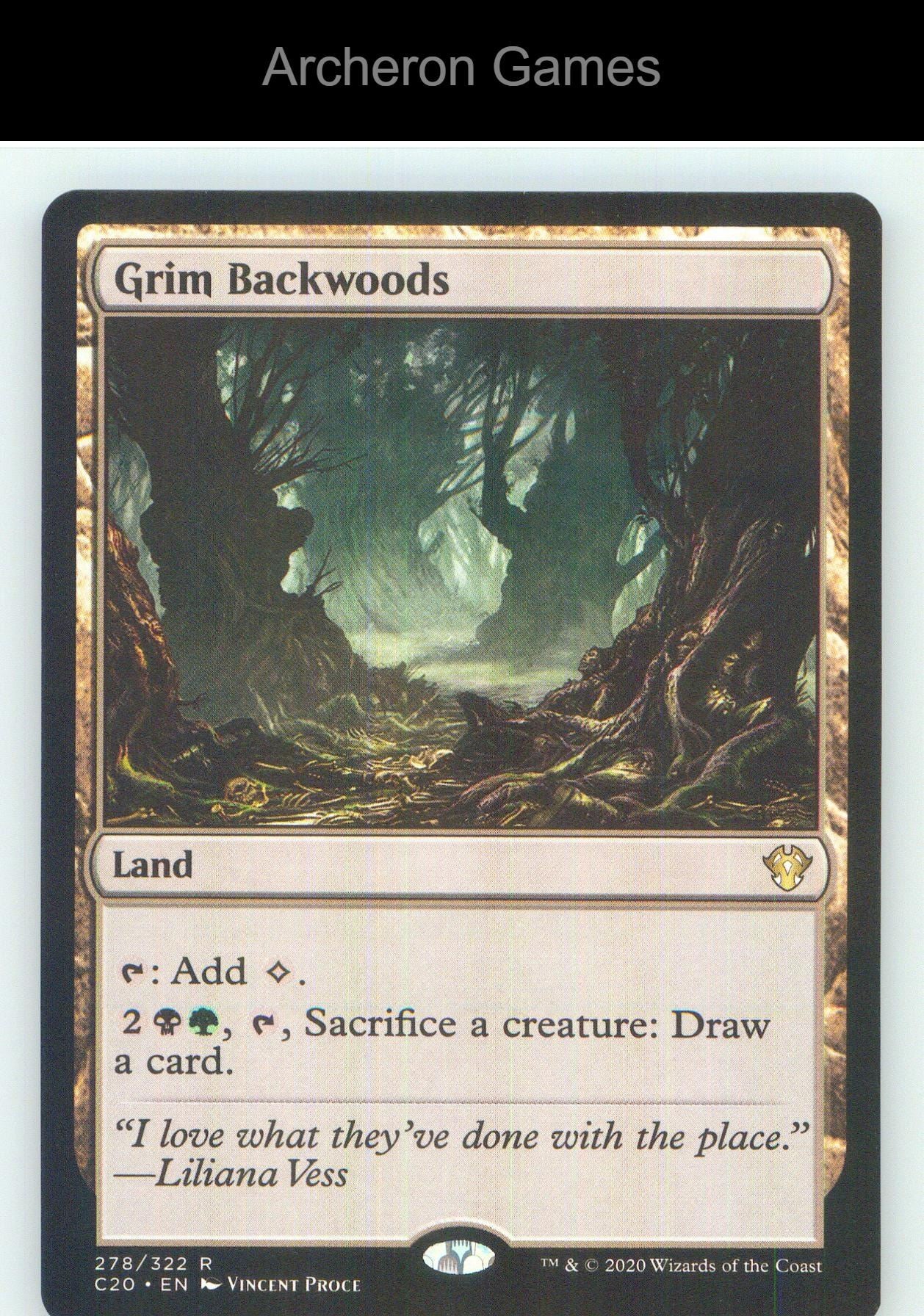 Grim Backwoods C20 278 R MTG Card NM/EX+