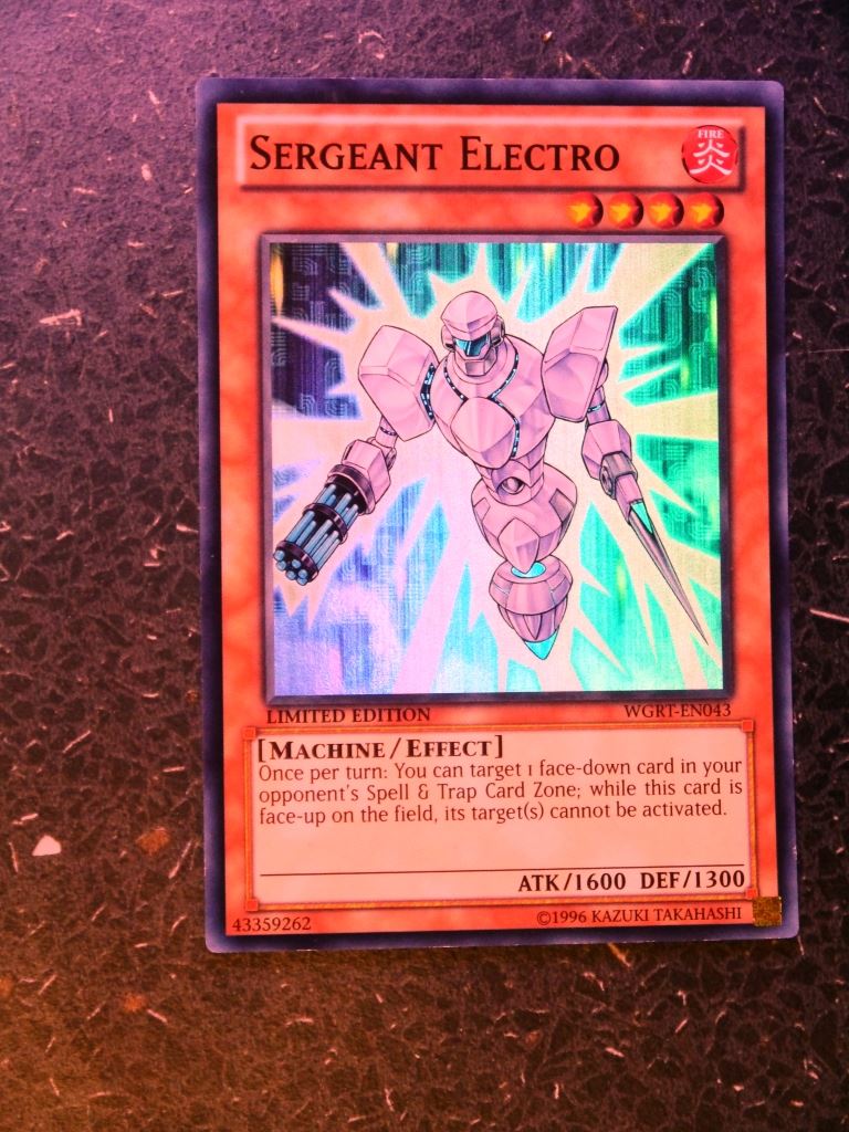 Yugioh Cards: SERGEANT ELECTRO WGRT SUPER RARE # G97