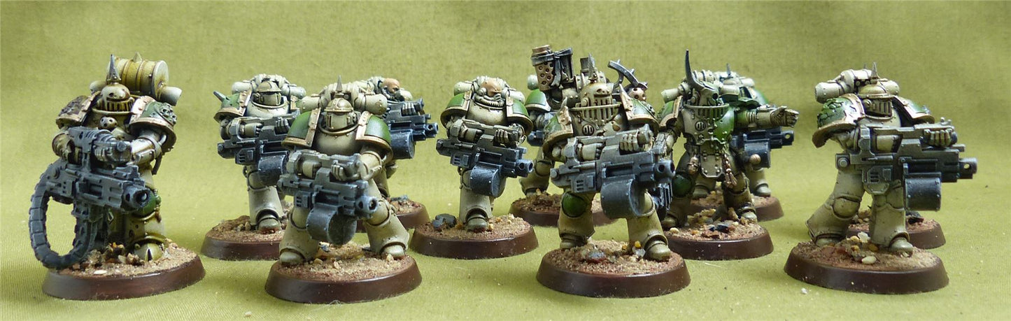 MKIII Tactical Squad set of 11 painted - Death Guard - Warhammer Horus Heresy #K8
