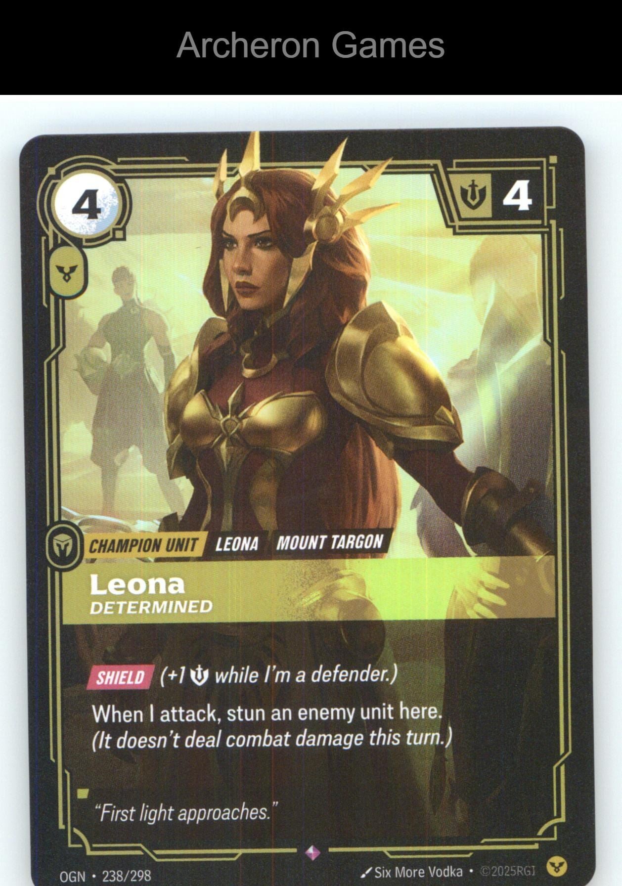 Leona - Determined OGN 238/298 R Origins Riftbound Card Foil