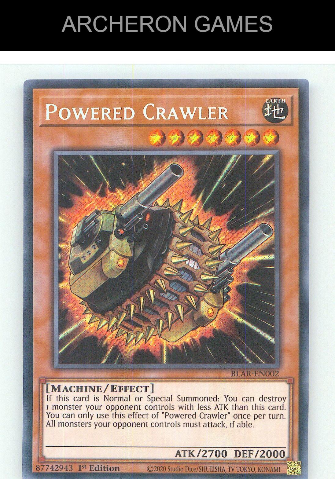 Powered Crawler SEC YUGIOH Card 1st Edition