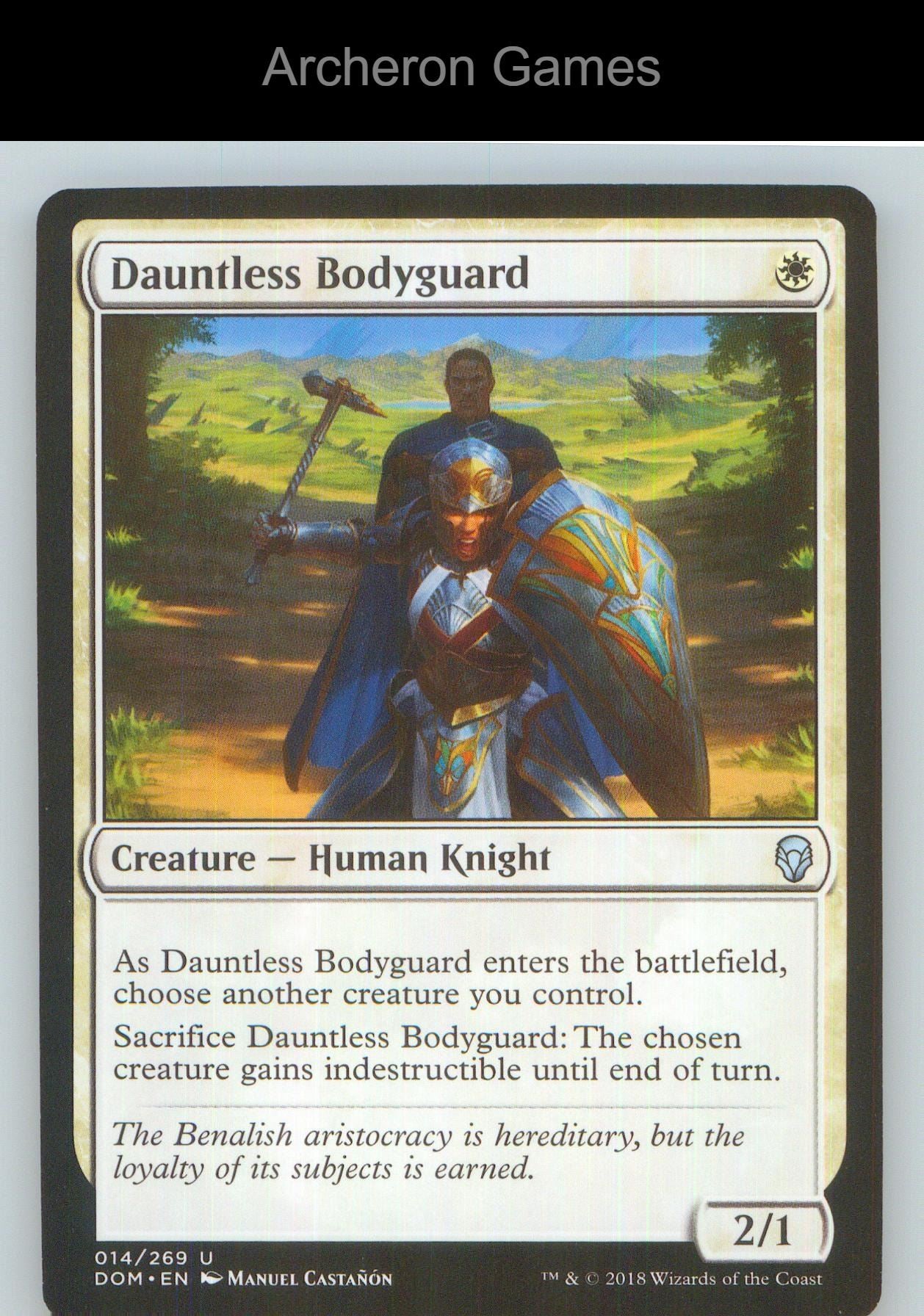 Dauntless Bodyguard DOM 14 UC MTG Card NM/EX+