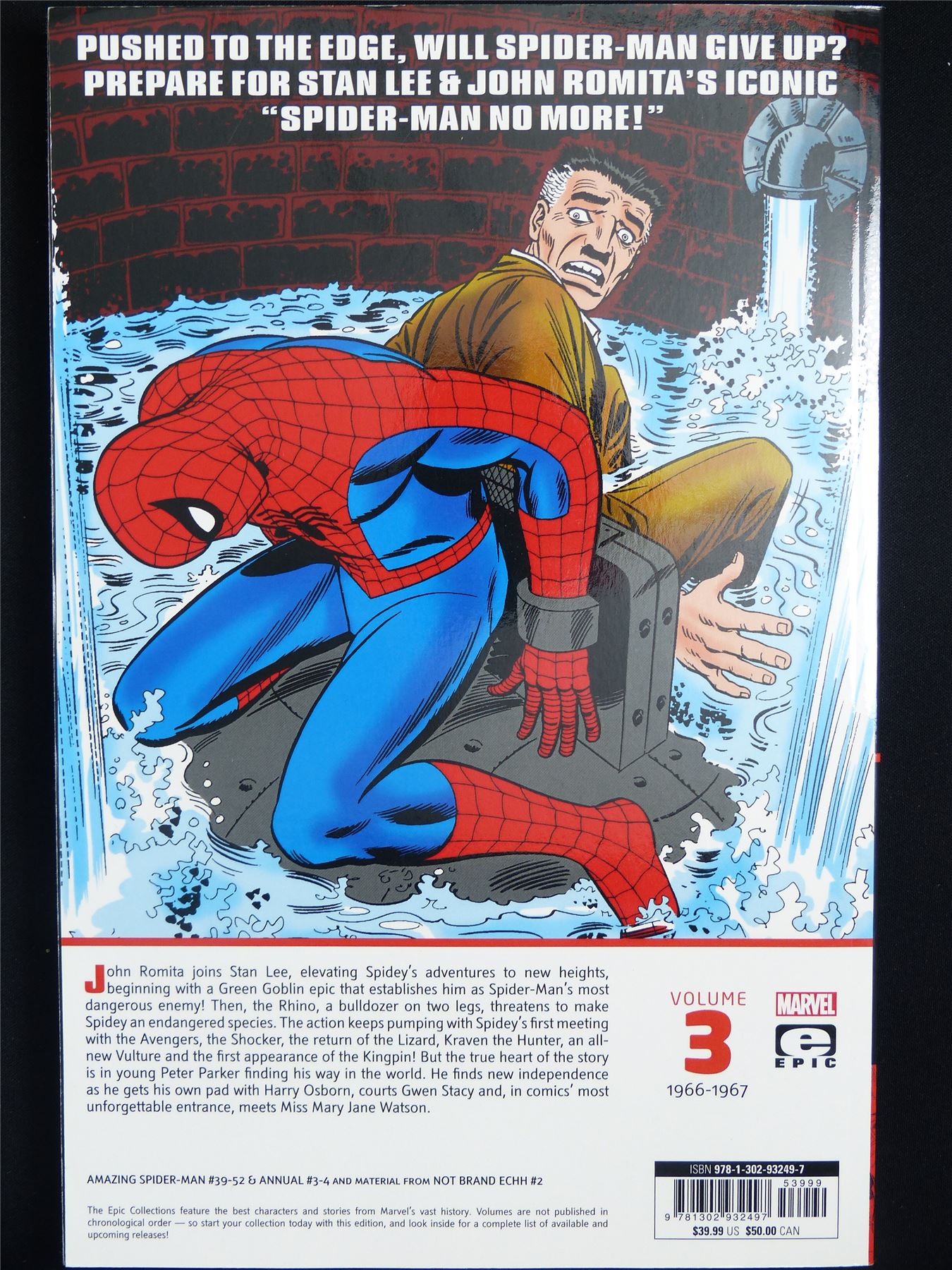 The Amazing Spider-Man: Spider-Man No More - Epic Collection Volume 3 - Marvel Graphic Softback #331