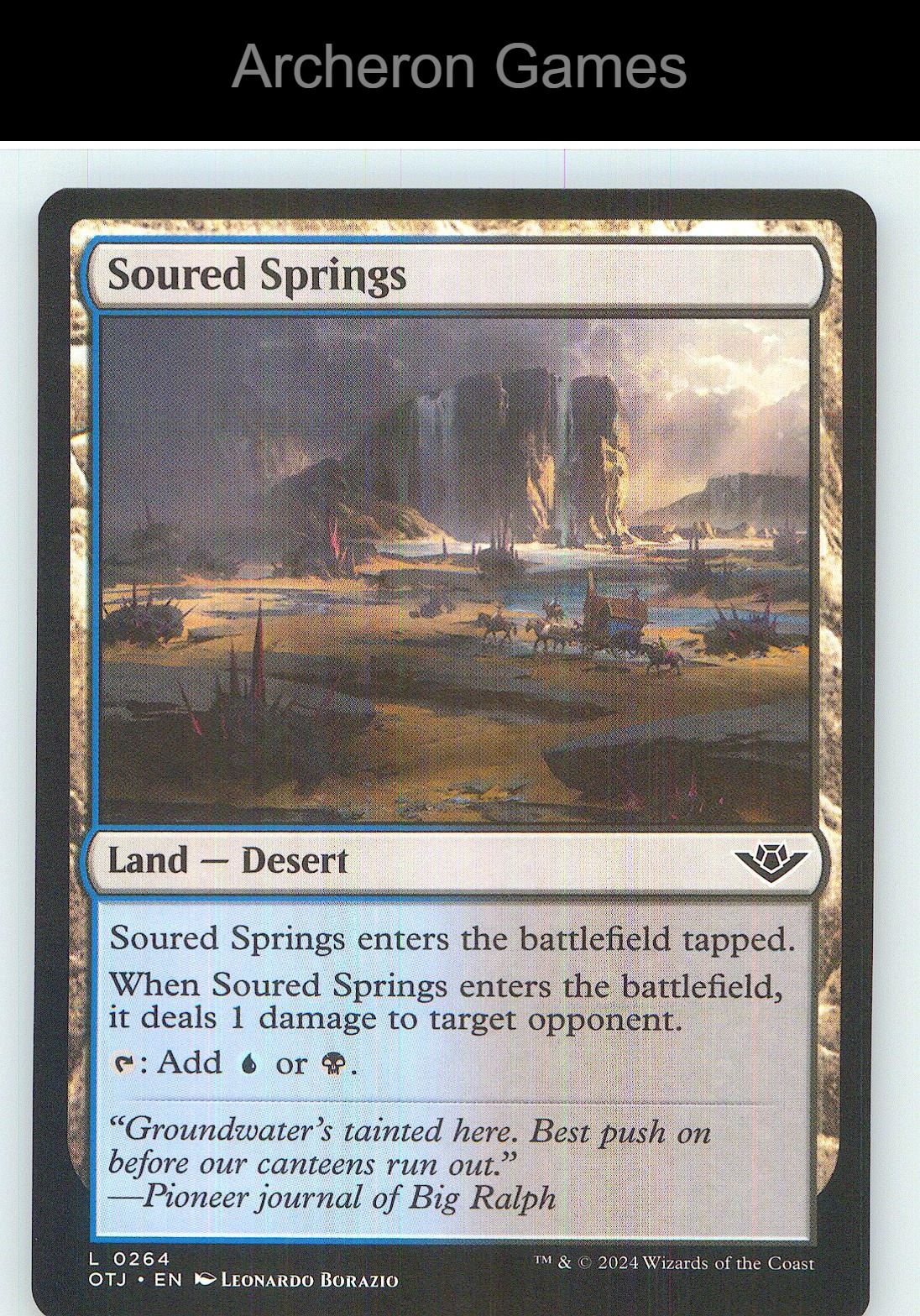 Soured Springs OTJ 264 Land MTG Card NM/EX+