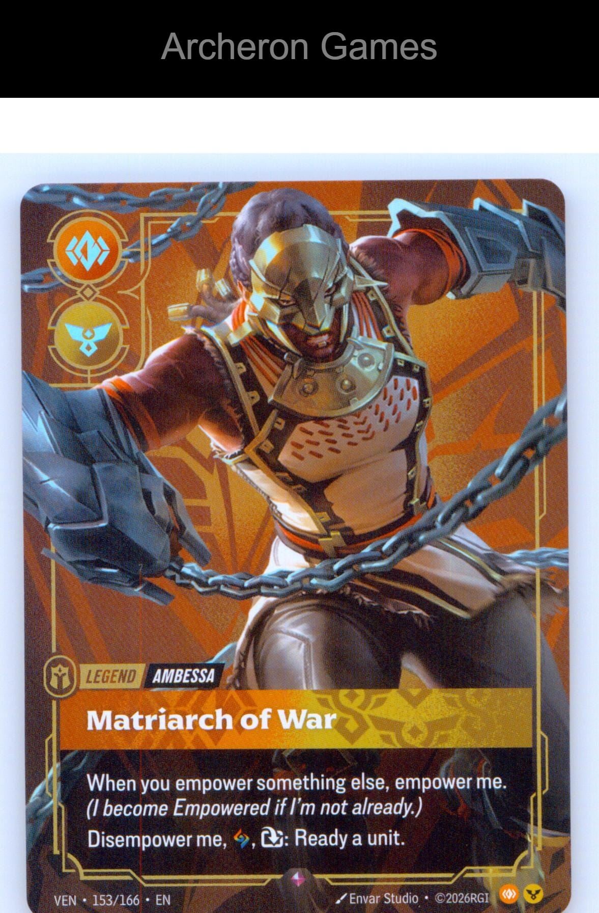 Ambessa - Matriarch of War VEN 153/166 R Vendetta Riftbound Card
