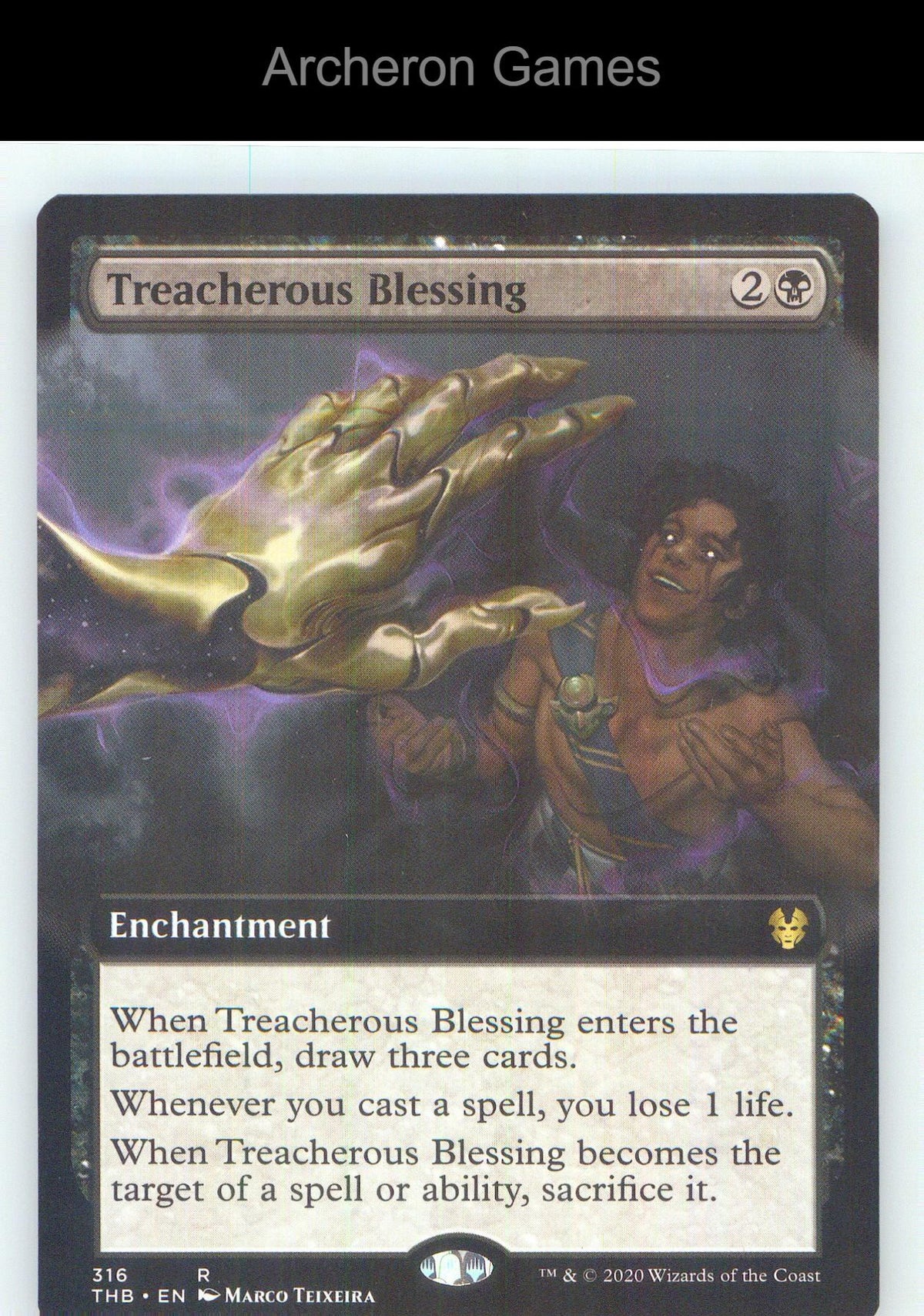 Treacherous Blessing (Extended Art) THB 316 R MTG Card NM/EX+