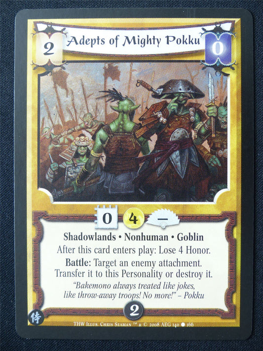 Adepts of Mighty Pokku - THW - Legend of the Five Rings L5R Card #X3