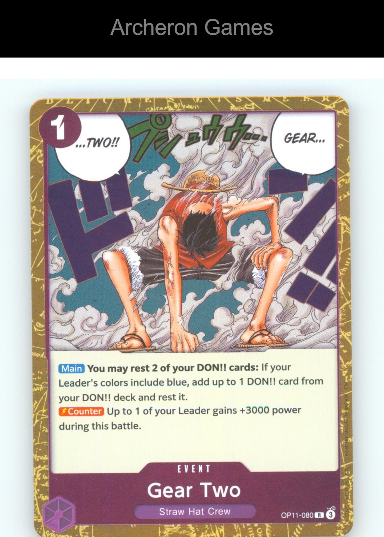 Gear Two OP11-080 R One Piece Card NM/EX+ Foil