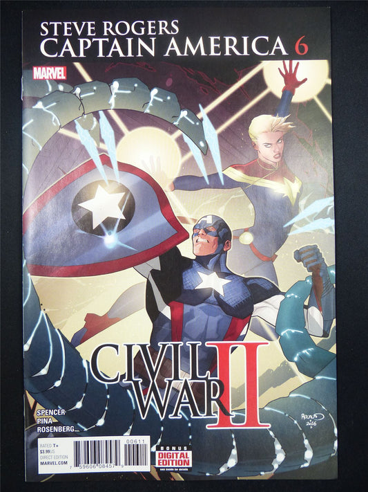 Steve Rogers: CAPTAIN America #6 - Civil War 2 - Marvel Comic #J3