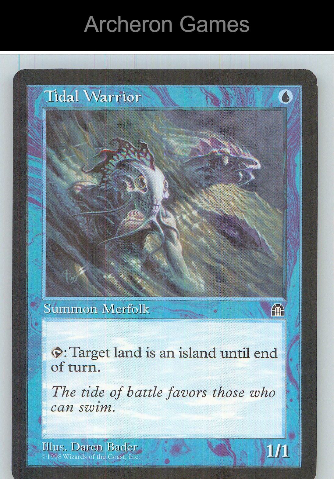 Tidal Warrior STH C MTG Card NM/EX+
