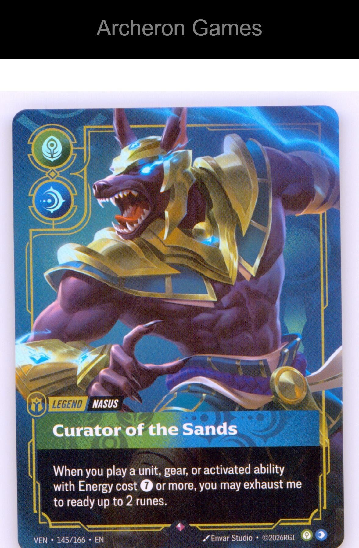 Nasus - Curator of the Sands VEN 145/166 R Vendetta Riftbound Card