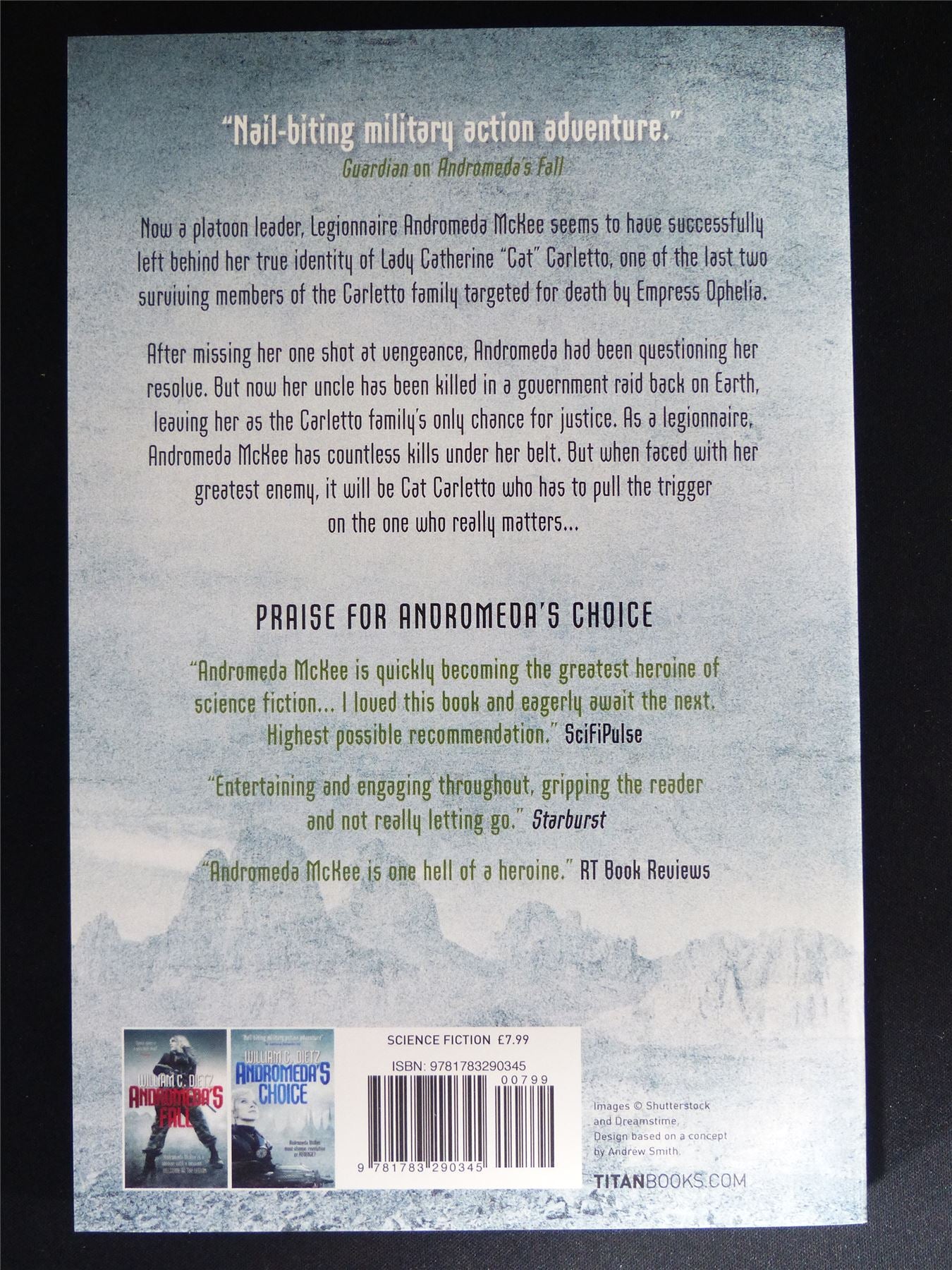 Andromeda's War - Titan Novel Book Softback #7J