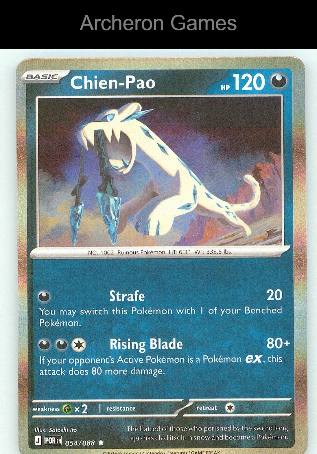 Pokemon Card Chien-Pao ME03 054/088 R Perfect Order Holo