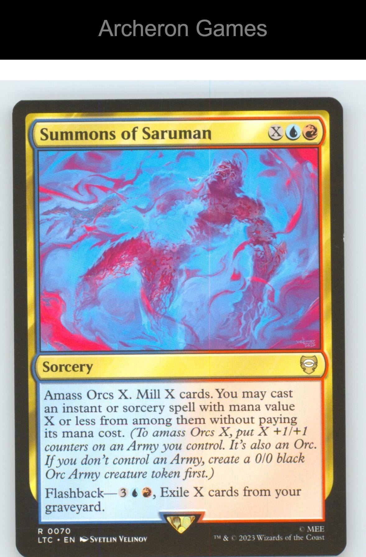 Summons of Saruman LTC 70 R MTG Card NM/EX+