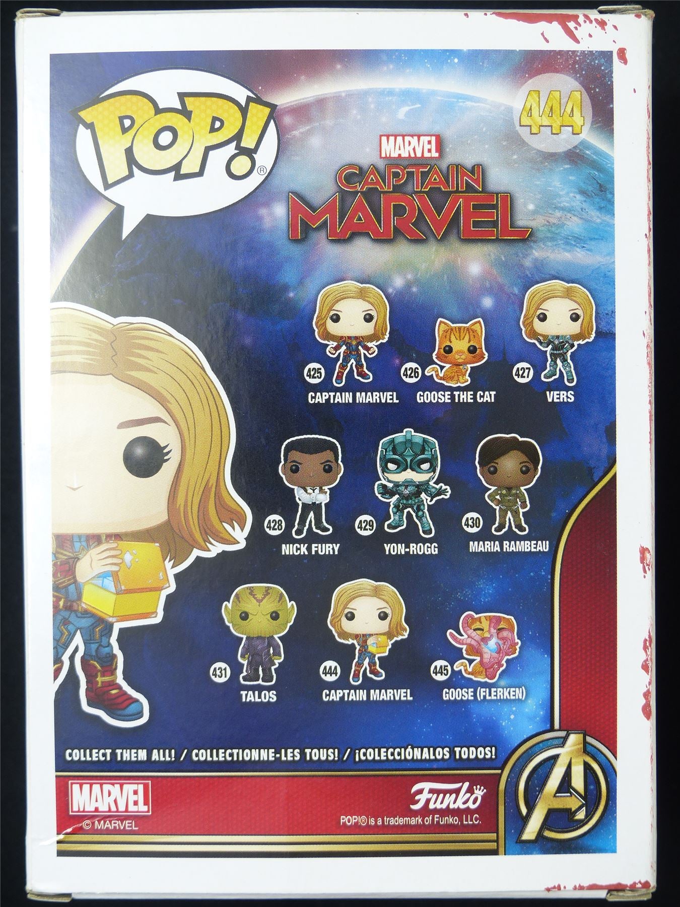 Captain Marvel Glow in the Dark - 444 Funko POP #3ES