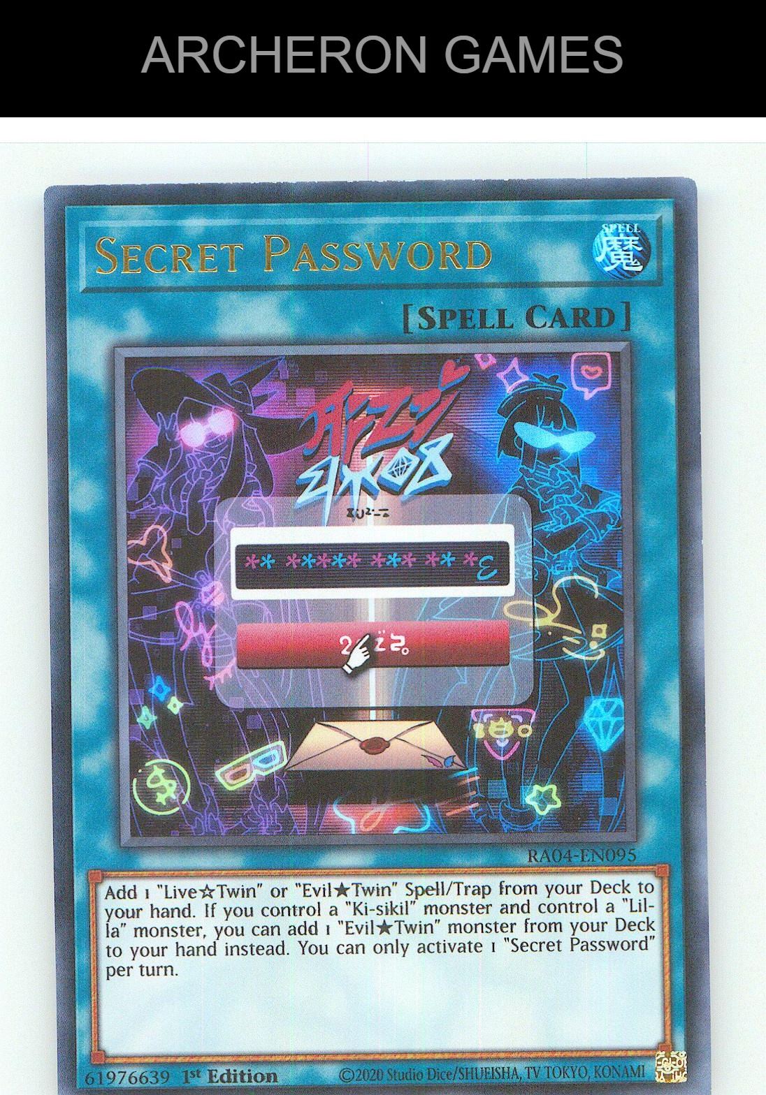 Secret Password (UR) Ultra Rare YUGIOH Card 1st Edition