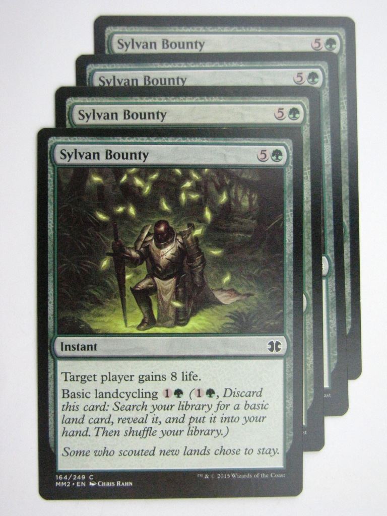MTG MODERN MASTERS TWO: SYLVAN BOUNTY x4 # 28B51