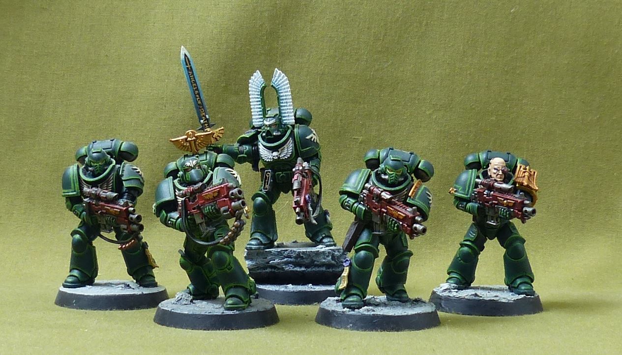 Space Marines Tactical Squad painted - Dark Angels - Warhammer 40K #B3