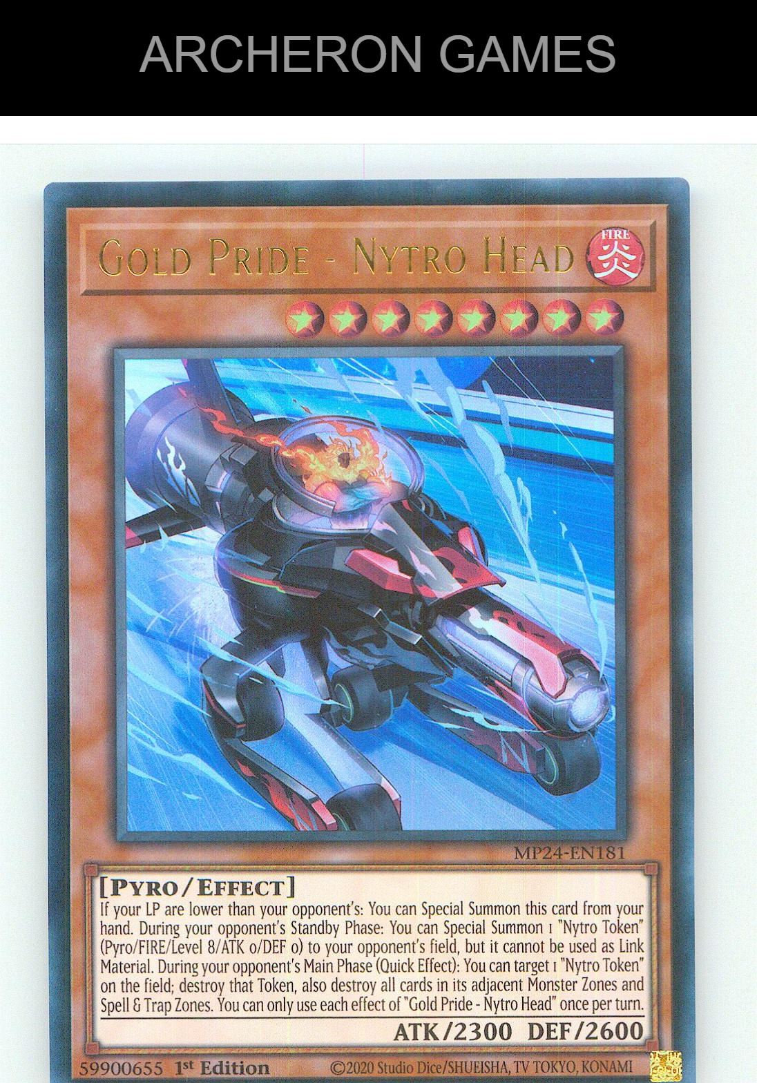 Gold Pride - Nytro Head Ultra Rare YUGIOH Card 1st Edition