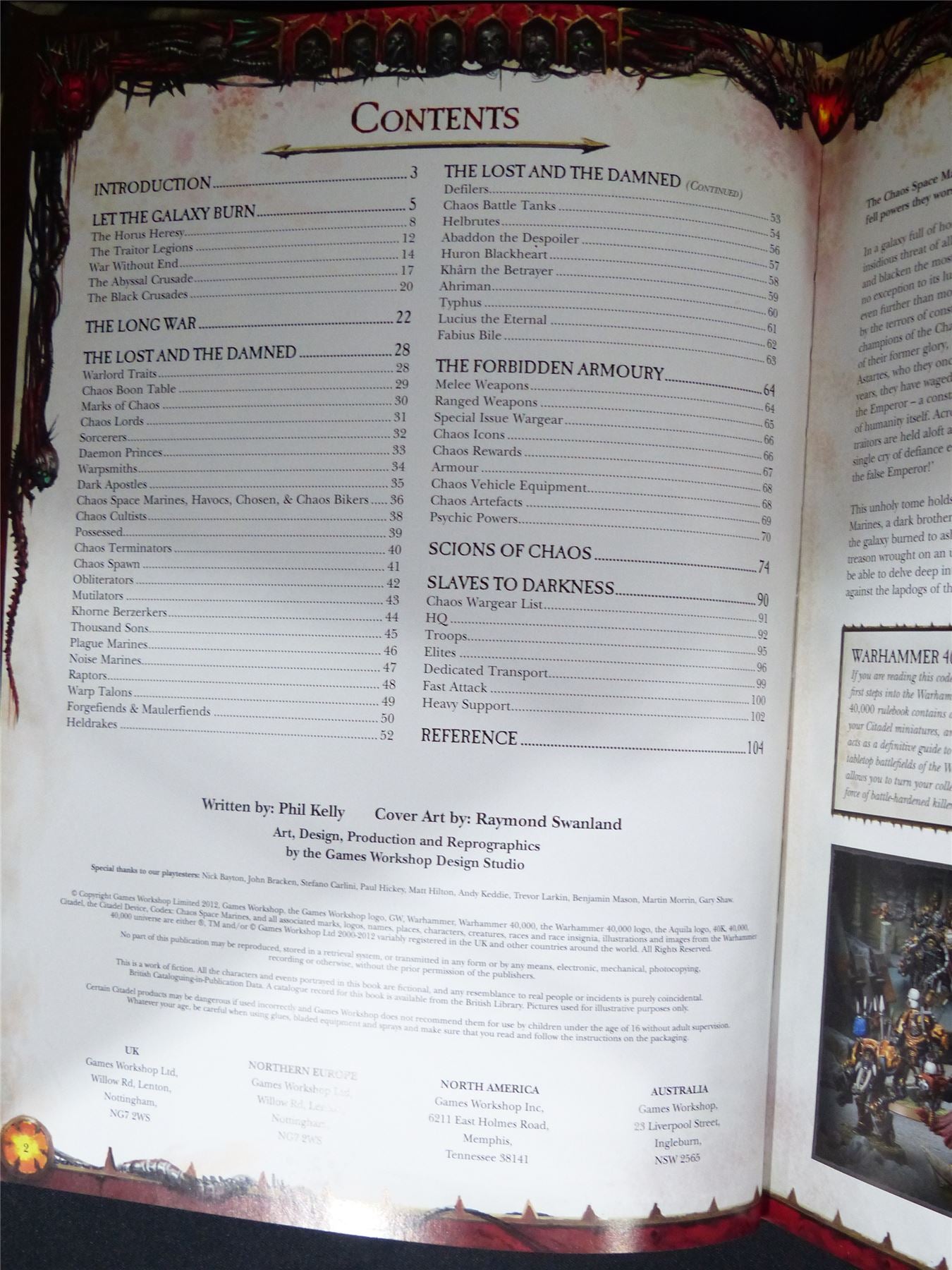 Chaos Space Marines 8th Edition Codex - Warhammer Hardback #1WU