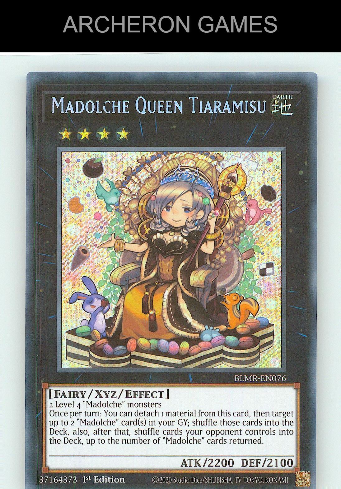 Madolche Queen Tiaramisu SEC YUGIOH Card 1st Edition