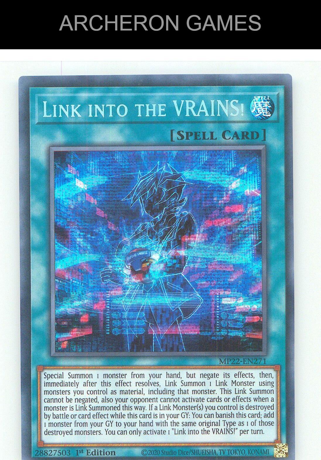 Link into the VRAINS! Prismatic Secret Rare YUGIOH Card 1st Edition