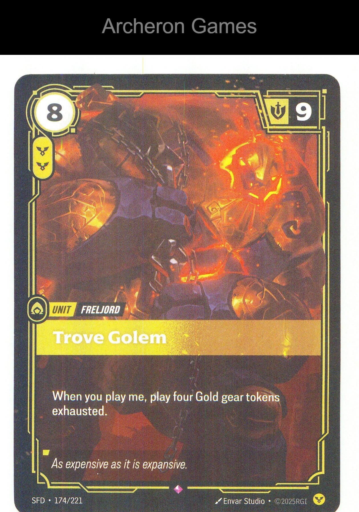 Trove Golem SFD 174/221 R Spiritforged Riftbound Card Foil