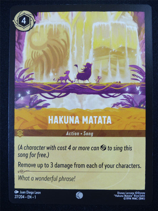 Hakuna Matata 27/204 - Lorcana Card #4SZ