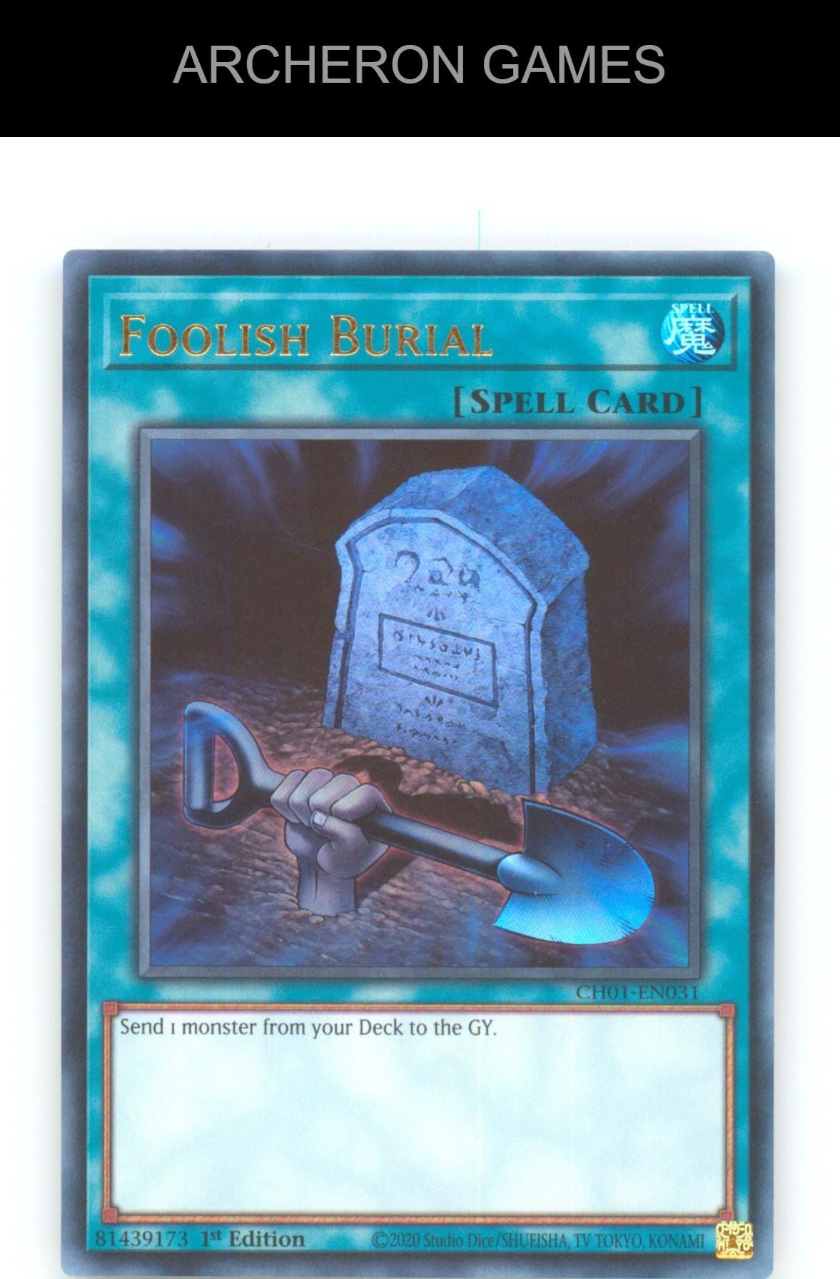 Foolish Burial Ultra Rare YUGIOH Card 1st Edition