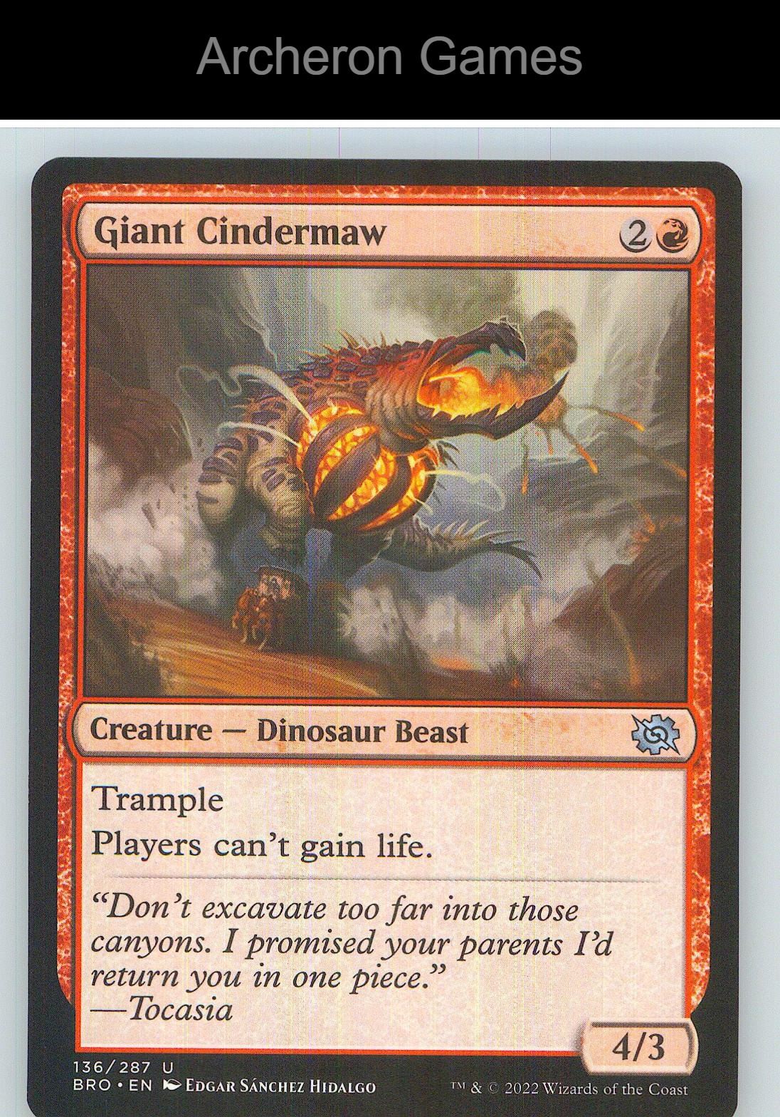 Giant Cindermaw BRO 136 UC MTG Card NM/EX+