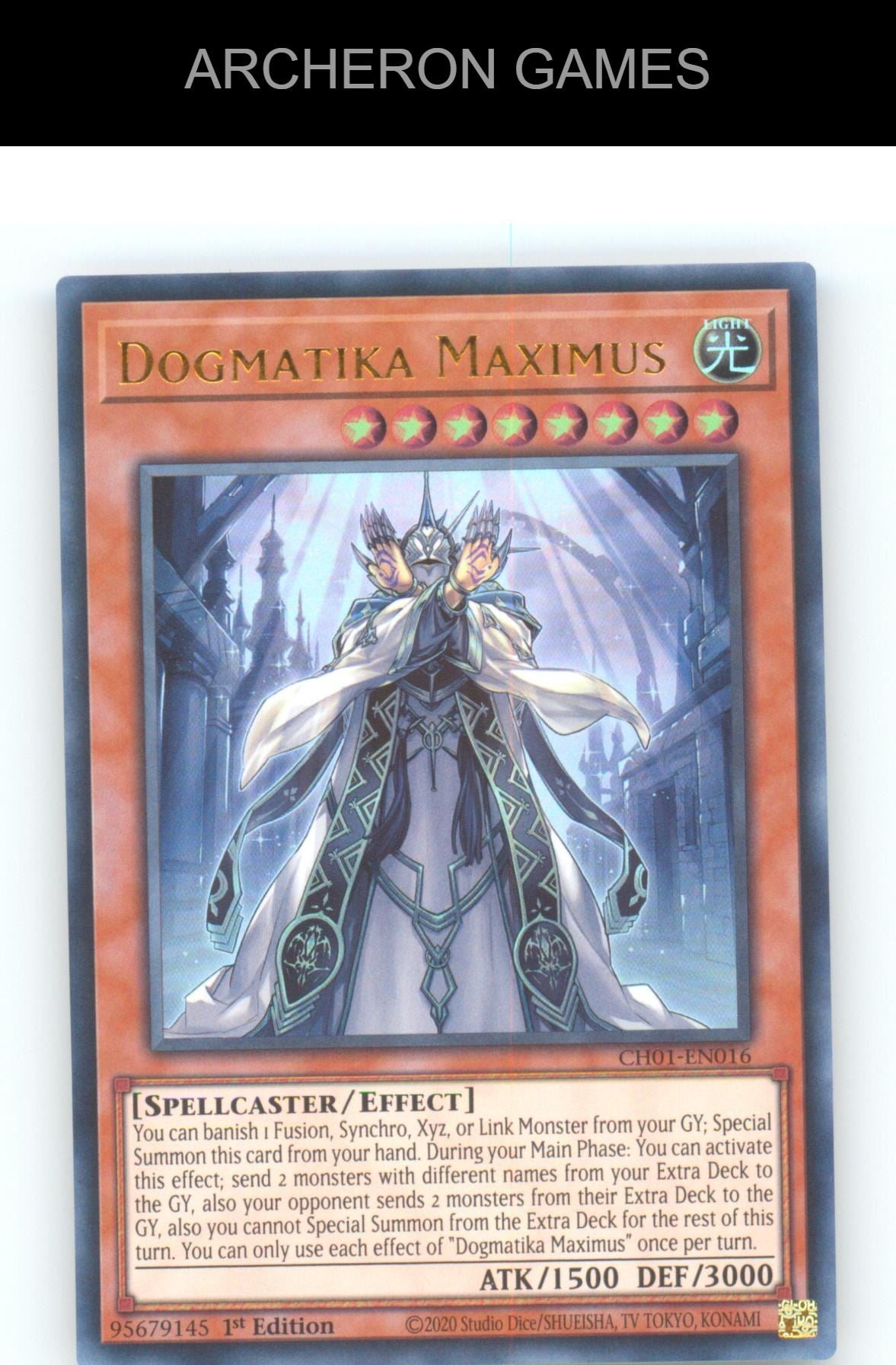 Dogmatika Maximus Ultra Rare YUGIOH Card 1st Edition
