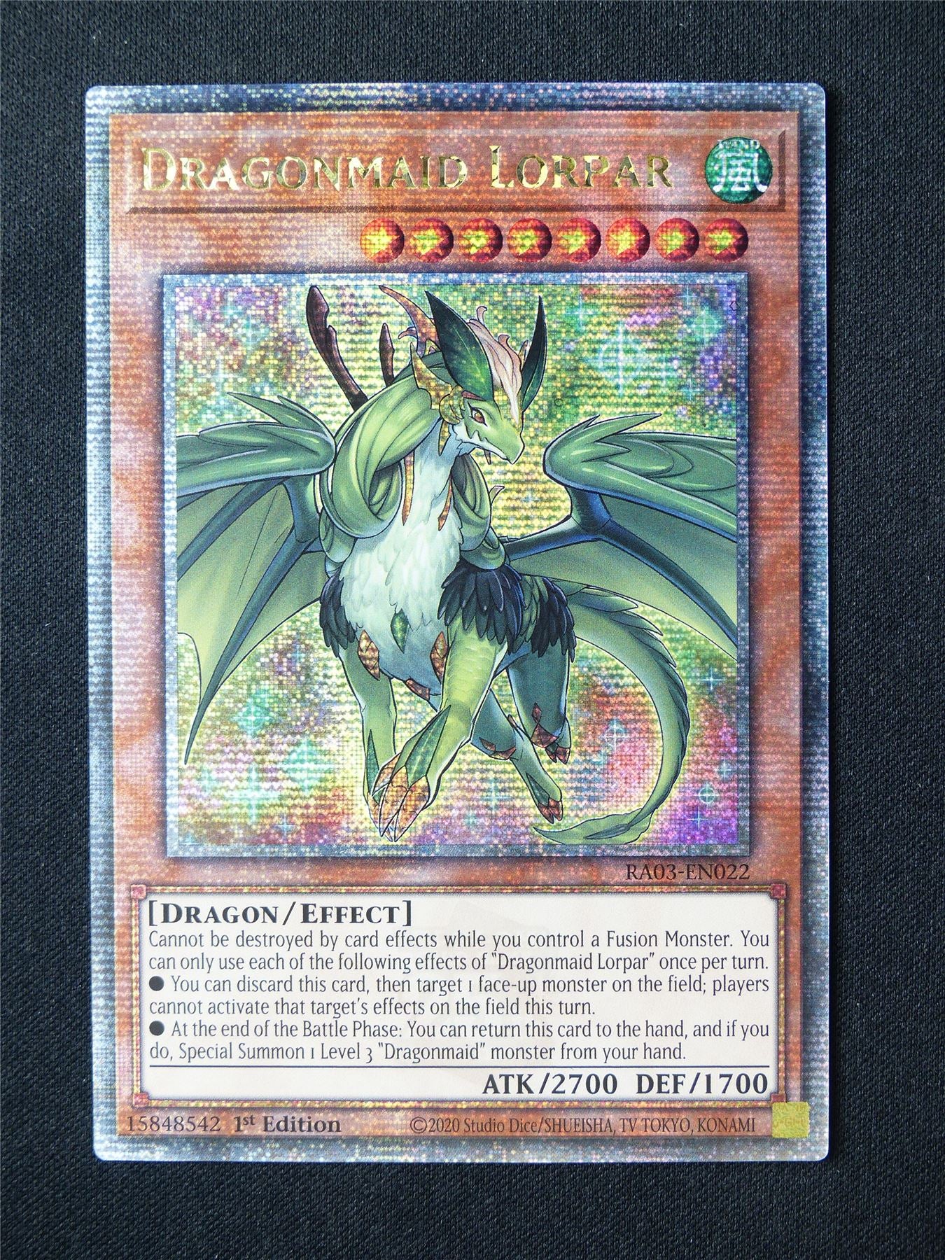 Dragonmaid Lorpar RA03 Quarter Century Rare - 1st ed Yugioh Card #57E