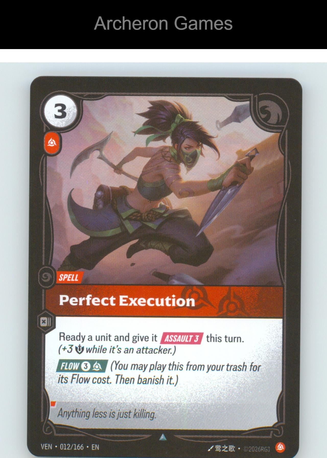 Perfect Execution VEN 012/166 UC Vendetta Riftbound Card Foil