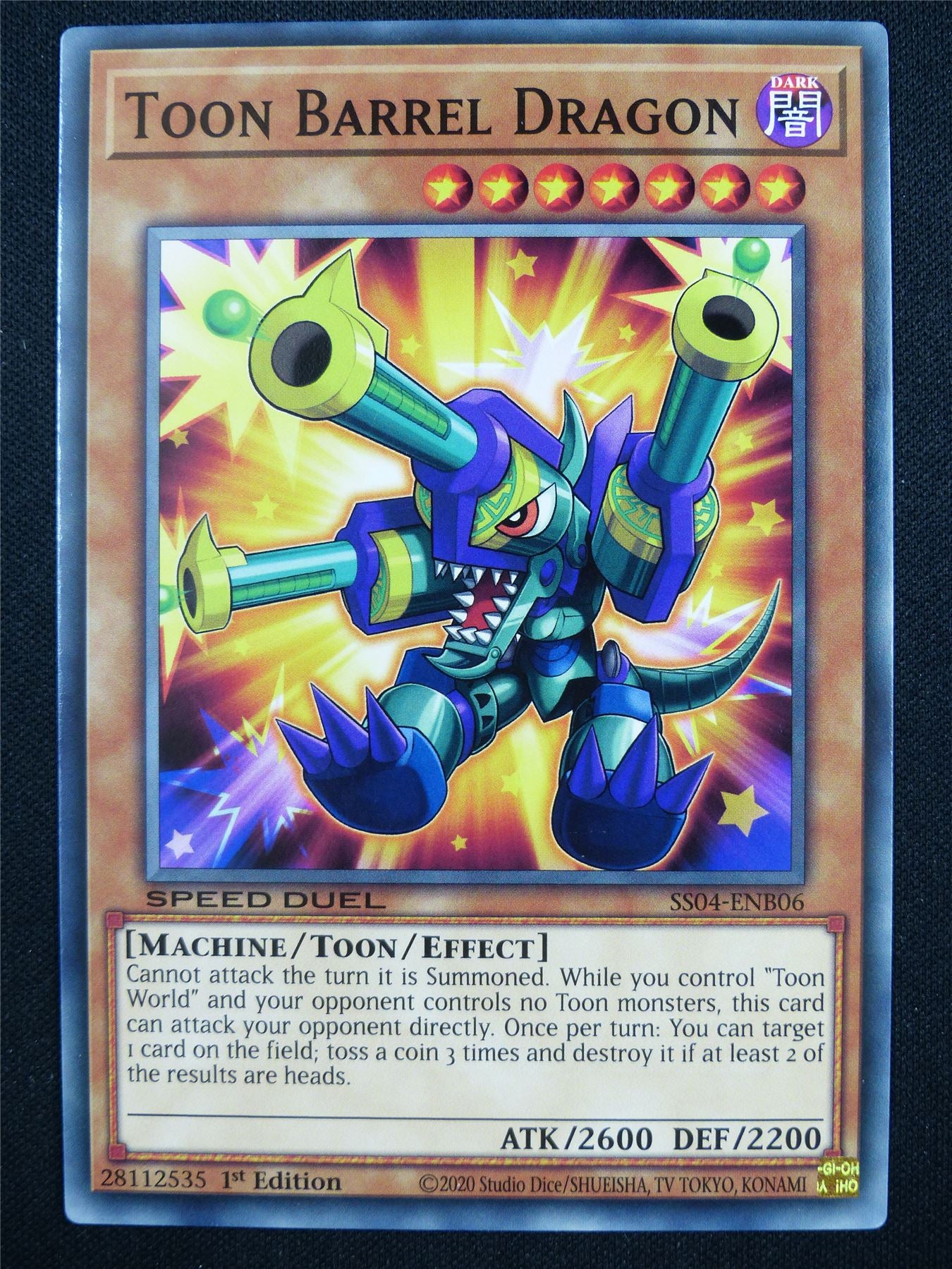 Toon Barrel Dragon SS04 Mint - 1st ed Yugioh Card #1I5 Archeron Toon Barrel Dragon SS04 Mint - 1st ed Yugioh Card #1I5 Archeron