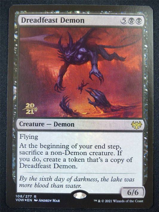Dreadfeast Demon Pre-Release Promo Foil - VOW - Mtg Card #VC