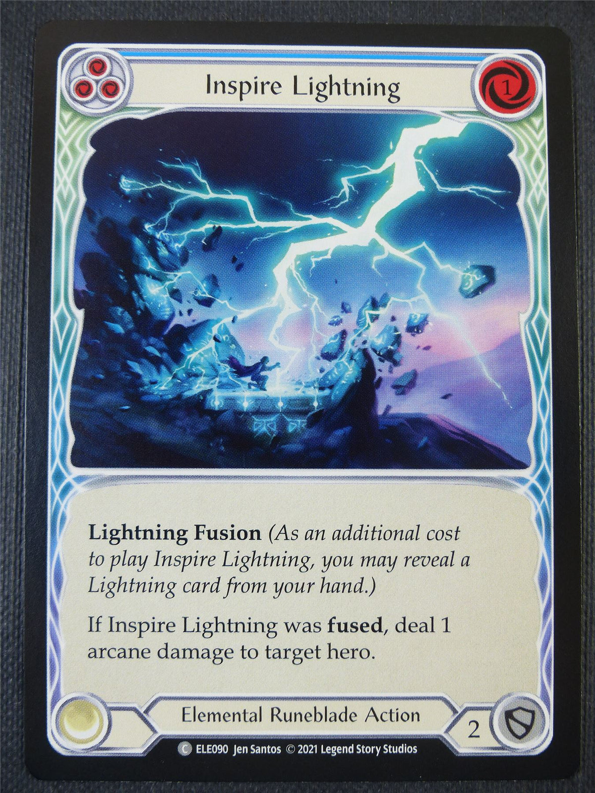 Inspire Lightning - Blue - Tales of Aria 1st ed - Flesh and Blood Card #64O