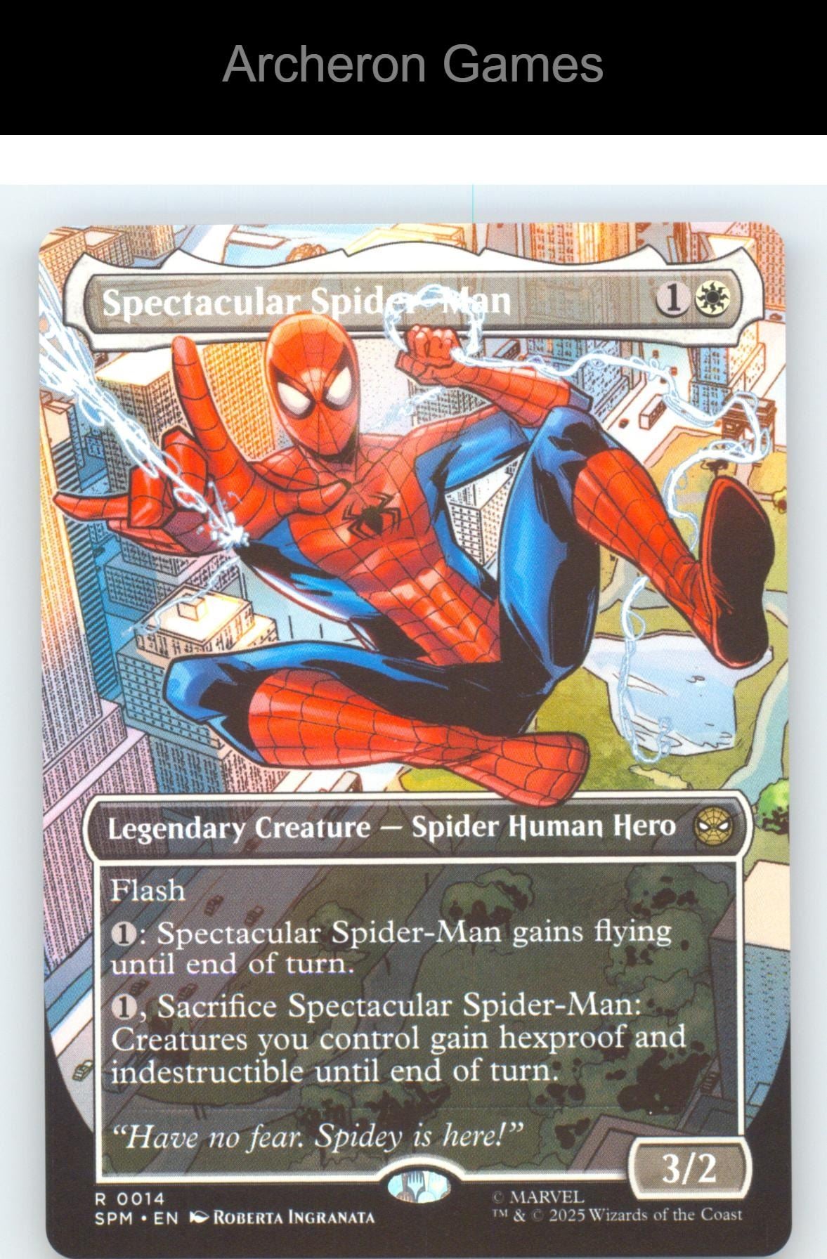 Spectacular Spider-Man (Borderless) SPM 14 R MTG Card Marvel's Spider-Man