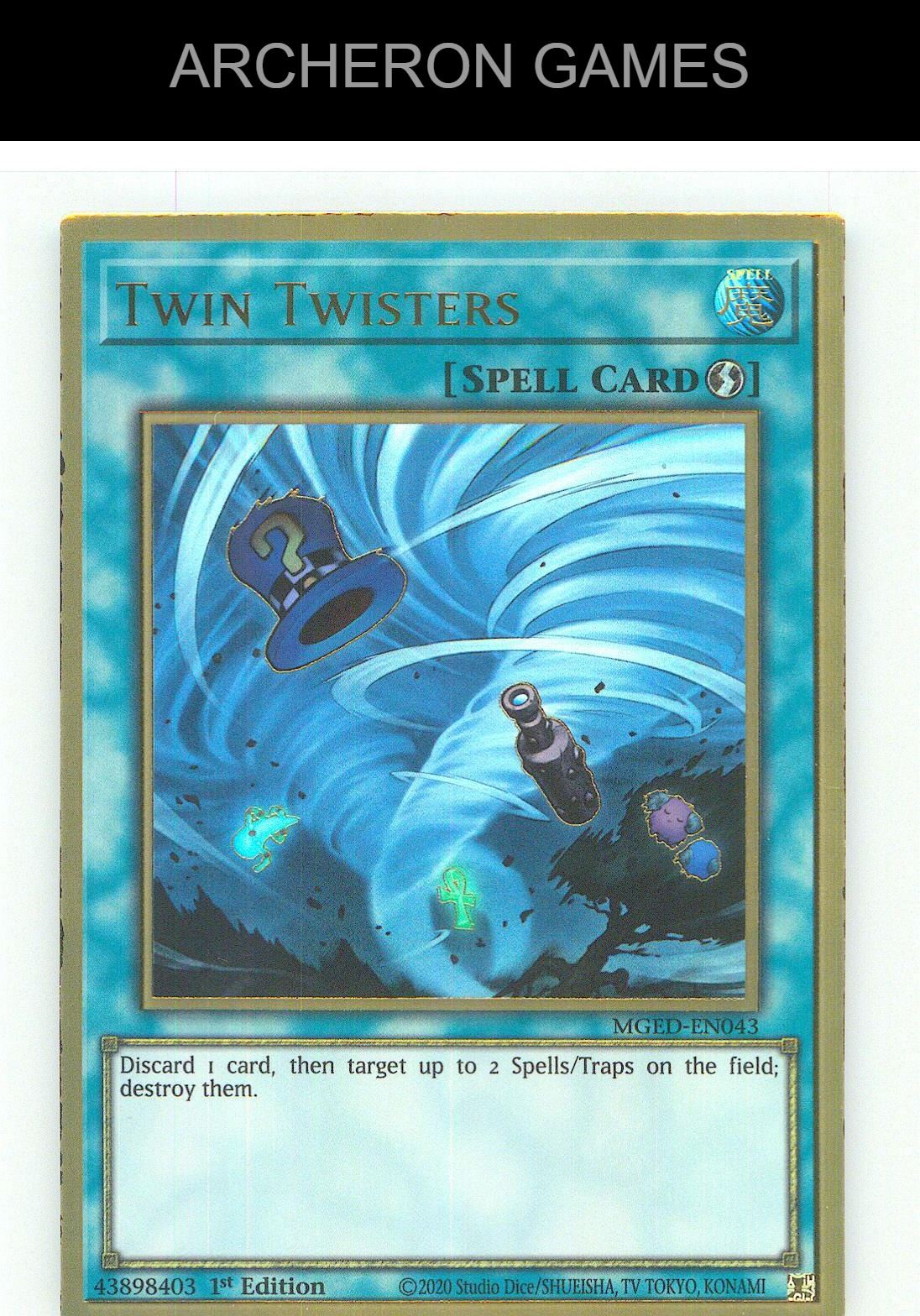 Twin Twisters Premium Gold Rare YUGIOH Card 1st Edition