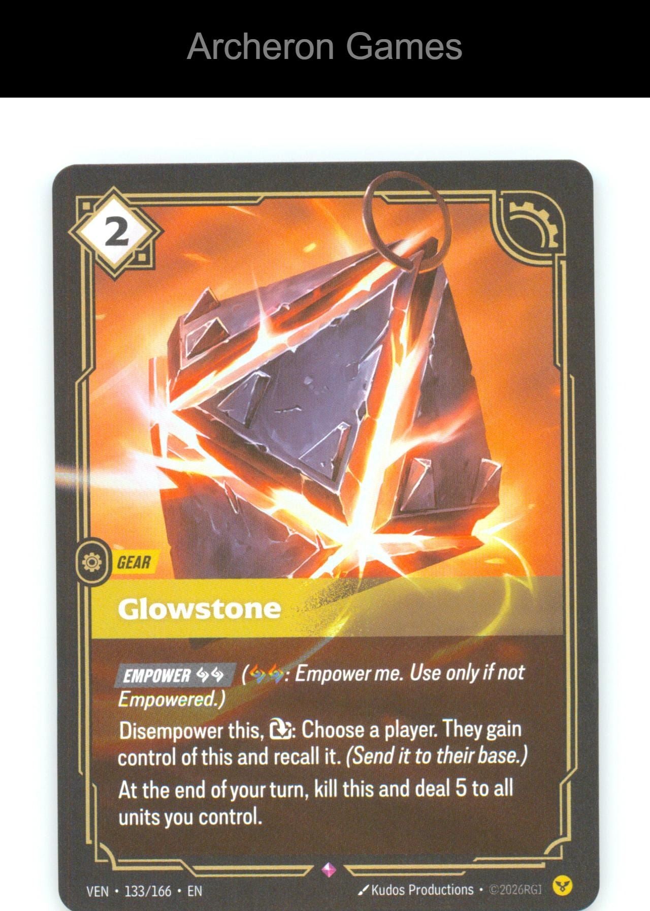 Glowstone VEN 133/166 R Vendetta Riftbound Card Foil