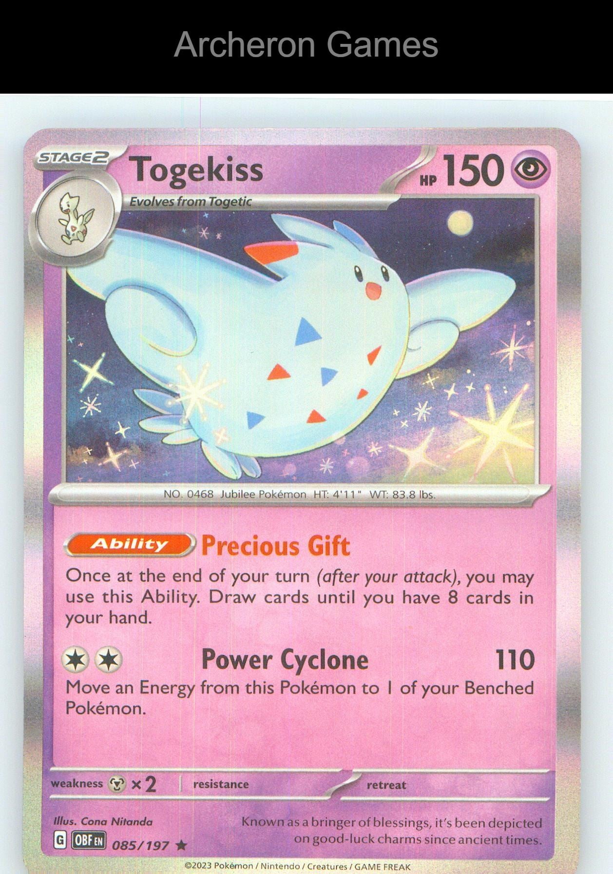 Pokemon Card Togekiss PR 85/197 R Deck Exclusives