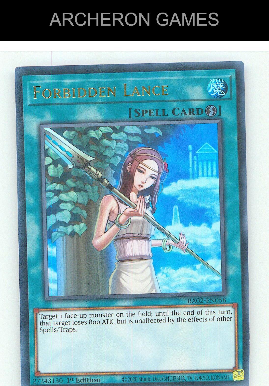 Forbidden Lance (UR) Ultra Rare YUGIOH Card 1st Edition
